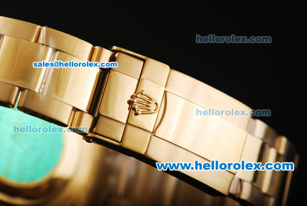 Rolex Submariner Automatic Movement Full Gold with Black Dial and Black Bezel - Click Image to Close